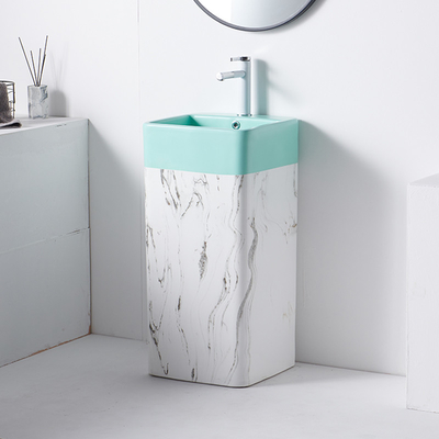 Selbstreinigungs-rechteckige keramische Waschbecken-Sockel-Badezimmer-Wanne
