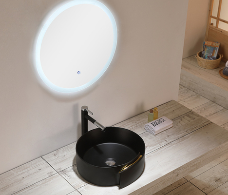 Ovales keramisches gesundheitliches Becken Matte Black Bathroom Bowl Sinks der Waren-9L