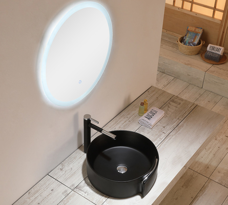 Ovales keramisches gesundheitliches Becken Matte Black Bathroom Bowl Sinks der Waren-9L