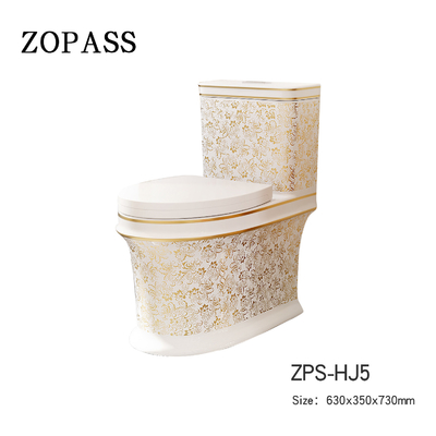 Badezimmer WC ringsum gesundheitliche Waren-Toiletten-Schüssel-keramische goldene Farbe