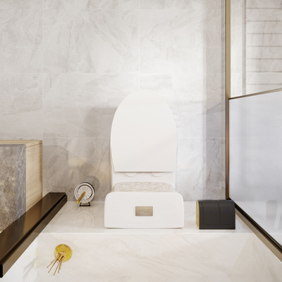 Badezimmer WC ringsum gesundheitliche Waren-Toiletten-Schüssel-keramische goldene Farbe