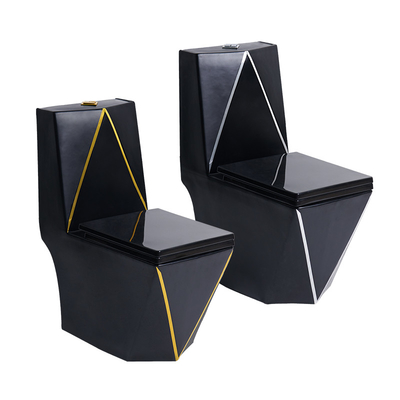 Einteilige Ganzwäsche-gesundheitliches Waren-Toiletten-Schwarz-Goldgrafikdesign