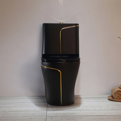 Schwarze Toiletten-Druckdose, die gesundheitliche Waren-Toilette spült