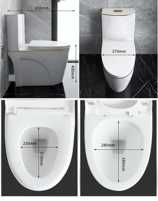 Völlig glasig-glänzende errötende gesundheitliche Waren-Toiletten-1-teilige Komfort-Höhe