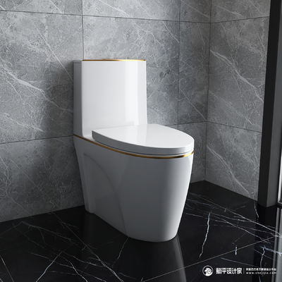 Völlig glasig-glänzende errötende gesundheitliche Waren-Toiletten-1-teilige Komfort-Höhe