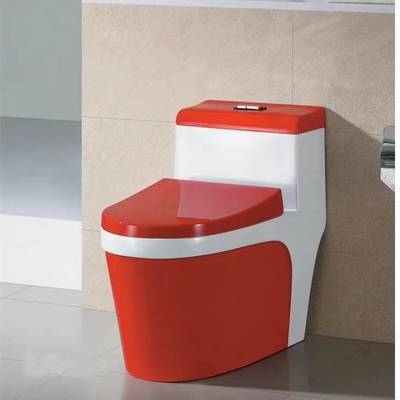 Gesundheitliche moderne einteilige Toilette rotes grün-blaues Colore 3L 6L Siphonic