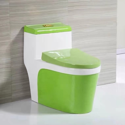 Gesundheitliche moderne einteilige Toilette rotes grün-blaues Colore 3L 6L Siphonic