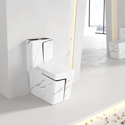 Amerikanisches Standard-marmorndes Quadrat ADA Floor Standing Toilet Golds