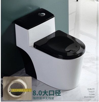 Druckdose, die gesundheitliche Waren-Toiletten-weiße schwarze klassische Art spült