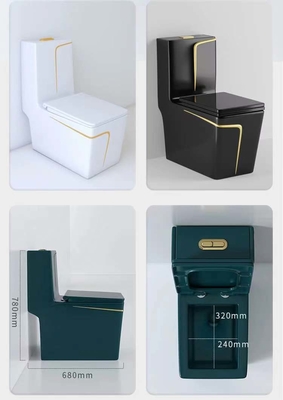 300mm 400mm, die gesundheitliche Waren-Toiletten-in der grünes Goldluxusfarbe skizzieren