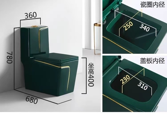 300mm 400mm, die gesundheitliche Waren-Toiletten-in der grünes Goldluxusfarbe skizzieren