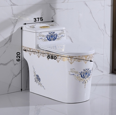 Komfort-Höhen-Toiletten-Luxus Siphonic galvanisierte einteiliger Goldenes