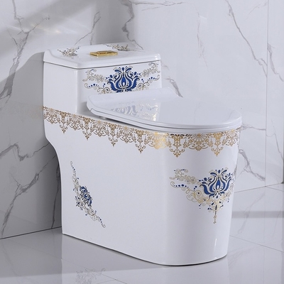 Komfort-Höhen-Toiletten-Luxus Siphonic galvanisierte einteiliger Goldenes