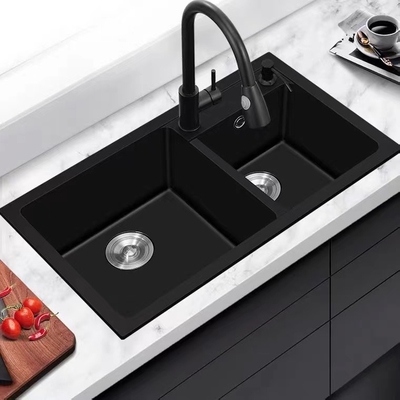 Undermount-Edelstahl-Spülbecken verdoppeln 220mm tiefe Schüsseln