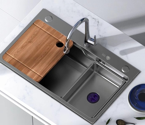 Handgemachtes Arbeitsplatz-Spülbecken der Stärke-3.5mm mit Schneidebrett