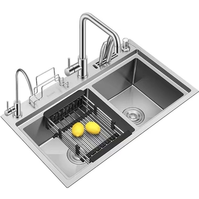 Stangen-Wannen-doppelte Schüssel des Quadrat-680*450mm Undermount für Küchen-Wäscherei