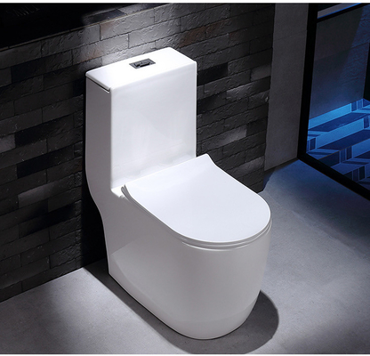 Einteilige Toilette ebene Verdoppelungganzwäsche Siphonic modelliert Falle p-Blockiers