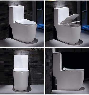 Einteilige Toilette ebene Verdoppelungganzwäsche Siphonic modelliert Falle p-Blockiers