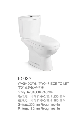 Ebene tragbare zweiteilige Verdoppelungtoiletten-gesundheitliche Waren-Quadrat-Form 3L 6L