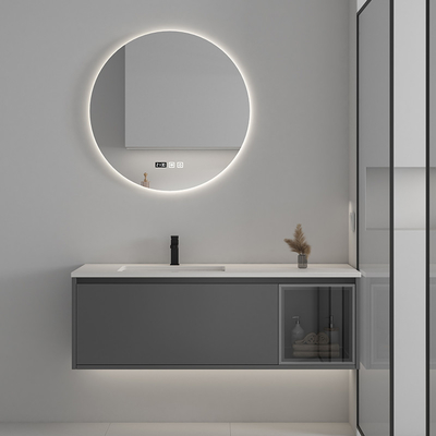 3 Tür-feste hölzerne Badezimmer-Kabinette mit Touch Screen LED Spiegel