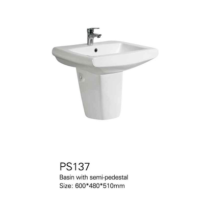 Fabrik-direktes Handwäsche-Wand-Hung Basins Ceramic Semi Pedestal-Becken für Badezimmer