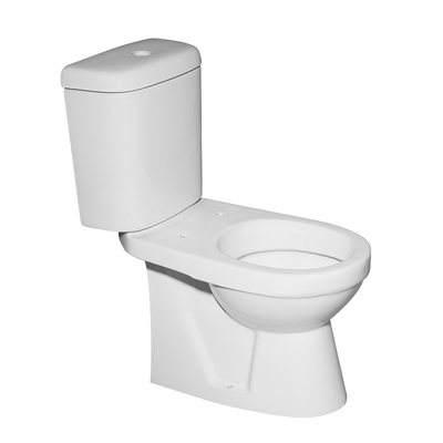 Weißer Ganzwäsche-Abschluss verband Doppelerröten zweiteiliges Toiletten WC S Blockier
