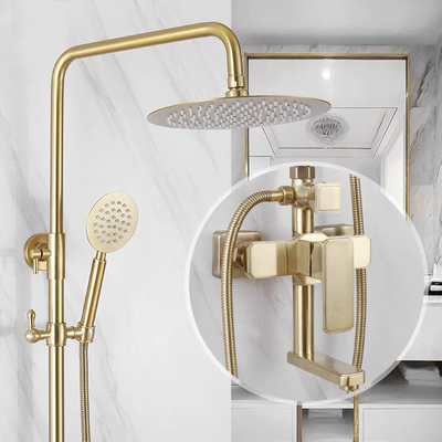 304 Edelstahl-gesundheitliche Waren-Duschluxusgoldbadezimmer-Satz