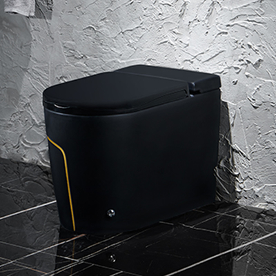 Einteilige schwarze intelligente intelligente Toiletten-gesundheitliche Waren 615*360*455mm