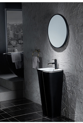 Keramischer 525*430*860mm gesundheitlicher Waren-Becken-Einteiler mit schwarzer Toilette