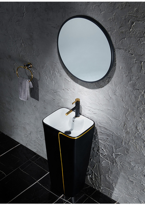 Keramischer 525*430*860mm gesundheitlicher Waren-Becken-Einteiler mit schwarzer Toilette