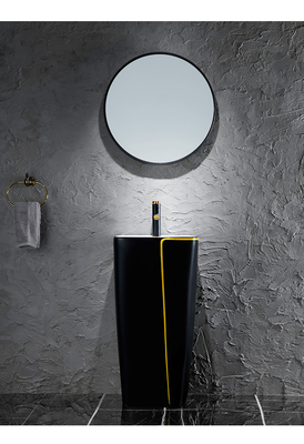 Keramischer 525*430*860mm gesundheitlicher Waren-Becken-Einteiler mit schwarzer Toilette