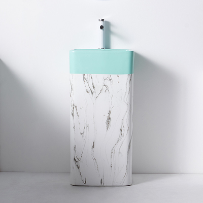 Selbstreinigungs-rechteckige keramische Waschbecken-Sockel-Badezimmer-Wanne