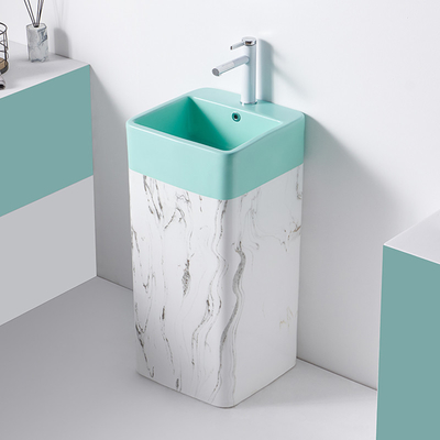 Selbstreinigungs-rechteckige keramische Waschbecken-Sockel-Badezimmer-Wanne