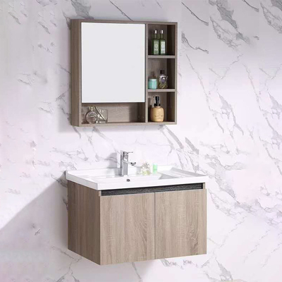 Widergespiegelte feste hölzerne Badezimmer-Kabinett-Wand Hung Vanity Units