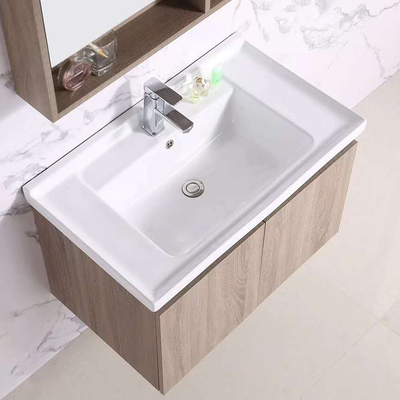 Widergespiegelte feste hölzerne Badezimmer-Kabinett-Wand Hung Vanity Units
