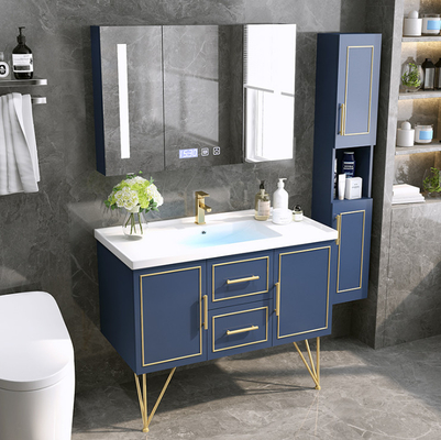 Keine Oxidations-Badezimmer-Eitelkeits-Kabinett-kundenspezifische dunkelblaue Brown-Farbe