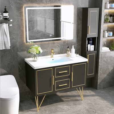 Keine Oxidations-Badezimmer-Eitelkeits-Kabinett-kundenspezifische dunkelblaue Brown-Farbe