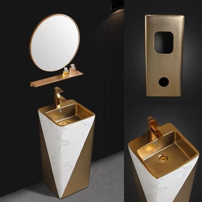 Boden-Stellungs-Badezimmer-Wannen-Luxusgoldeinteiler des Sockel-9L