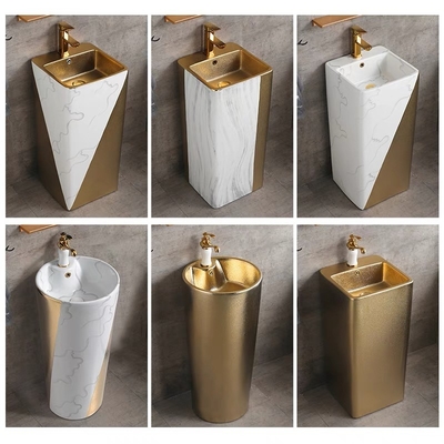 Boden-Stellungs-Badezimmer-Wannen-Luxusgoldeinteiler des Sockel-9L