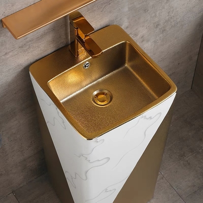 Boden-Stellungs-Badezimmer-Wannen-Luxusgoldeinteiler des Sockel-9L