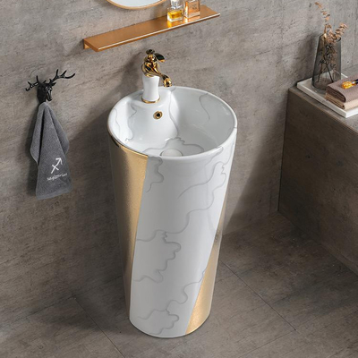 Boden-Stellungs-Badezimmer-Wannen-Luxusgoldeinteiler des Sockel-9L