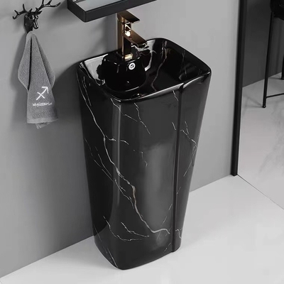 Ovales Form-Becken-antike Entwurfs-Schwarz-Goldsplitter-Farbe des Sockel-12L