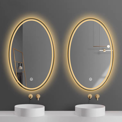 Runde Form belichtete LED-Badezimmer-Spiegel entnebeln mit einem Knopf
