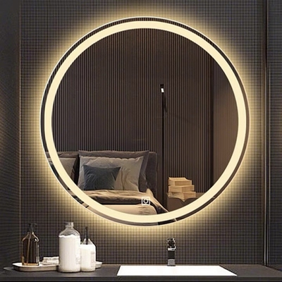 Runde Form belichtete LED-Badezimmer-Spiegel entnebeln mit einem Knopf