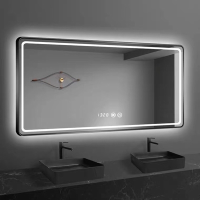 An der Wand befestigtes LED-Badezimmer spiegelt Entnebelungsschirm für Fernseheinkaufen wider